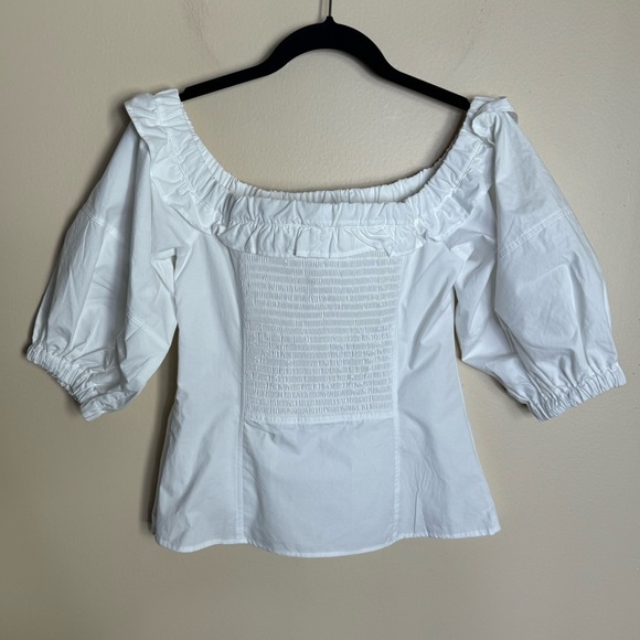 Ba&sh Pascal Off-the-Shoulder Top  Blouse White size Small - Picture 3 of 7